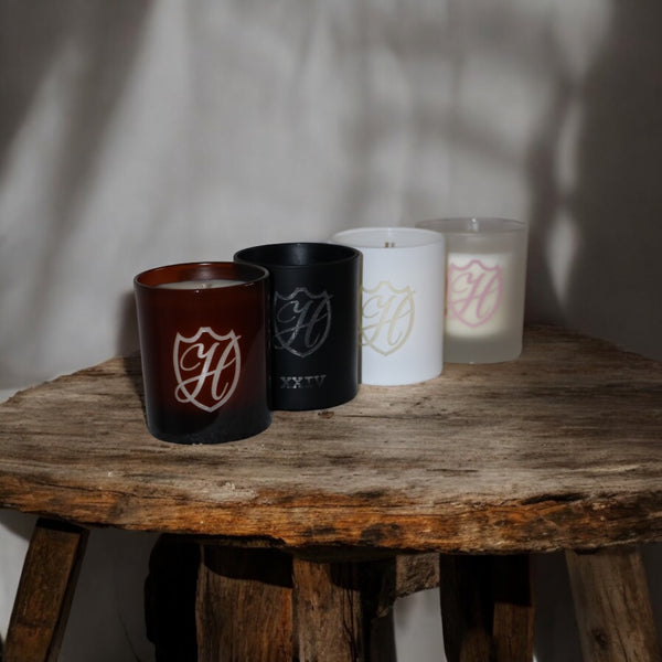 Candles on a wooden stool
